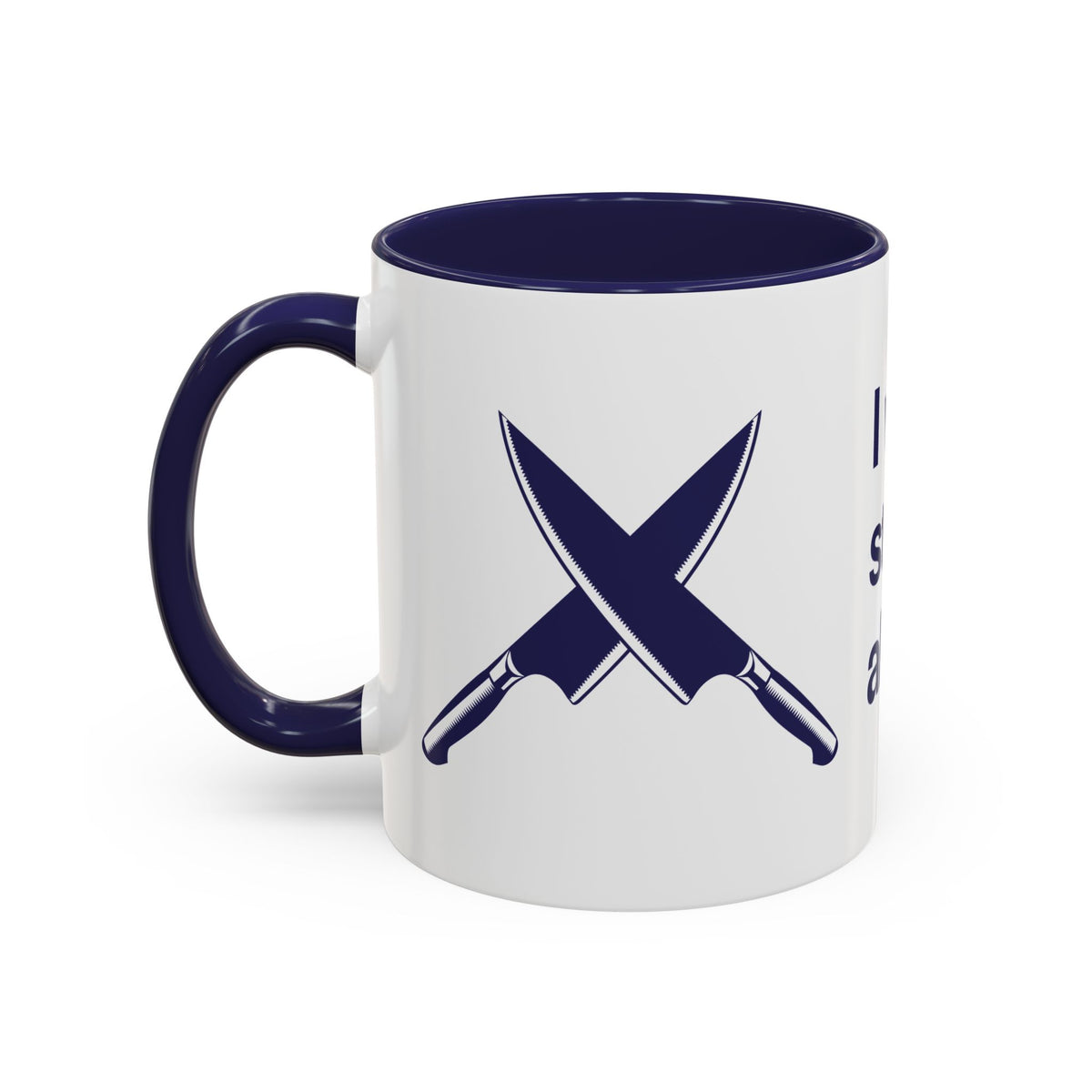 I will never stop worrying about Britney, White with Navy Accent Coffee Mug (11oz)
