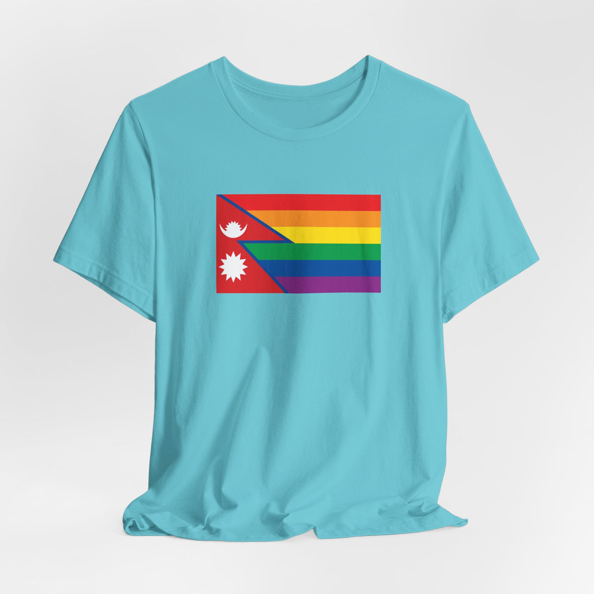 Nepal Rainbow Pride Flag T-shirt, Several Color Options