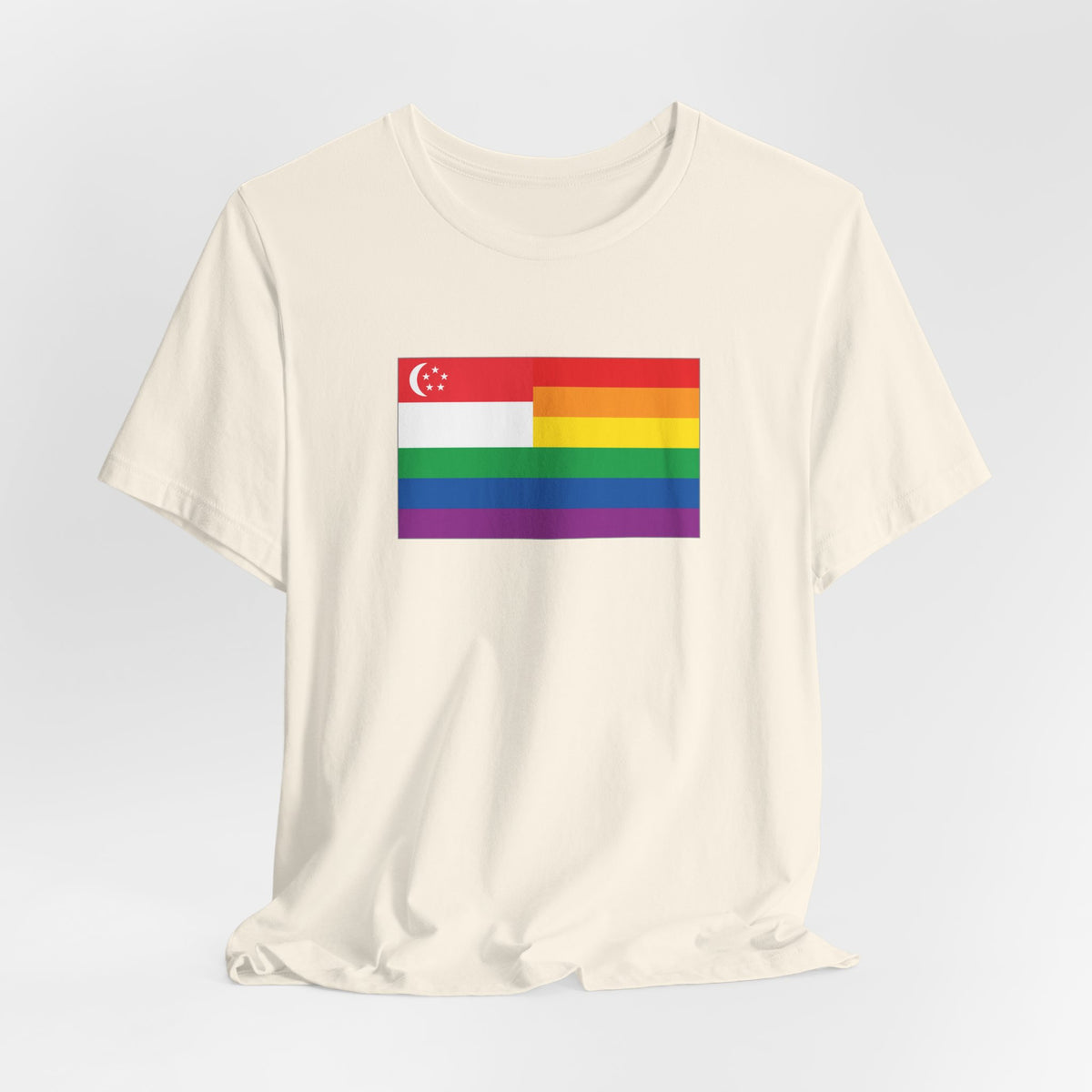 Singapore City Rainbow Pride Flag T-shirt, Several Color Options
