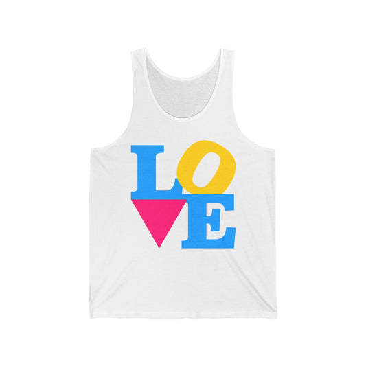 LOVE Pansexual Pride Tank Top — Pansexual Visibility & Affirmation Statement