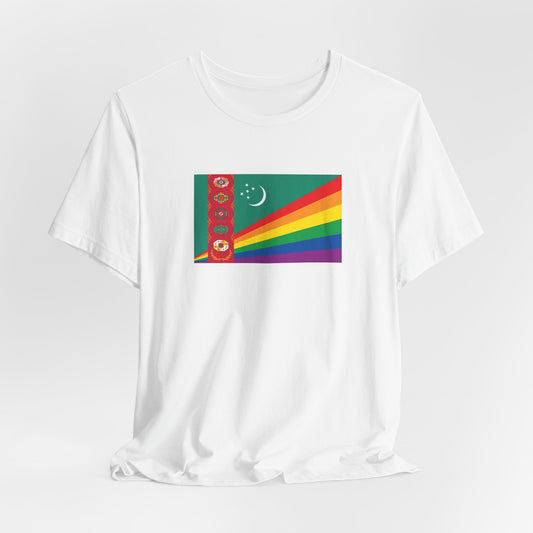 Turkmenistan Rainbow Pride Flag T-shirt, Several Color Options