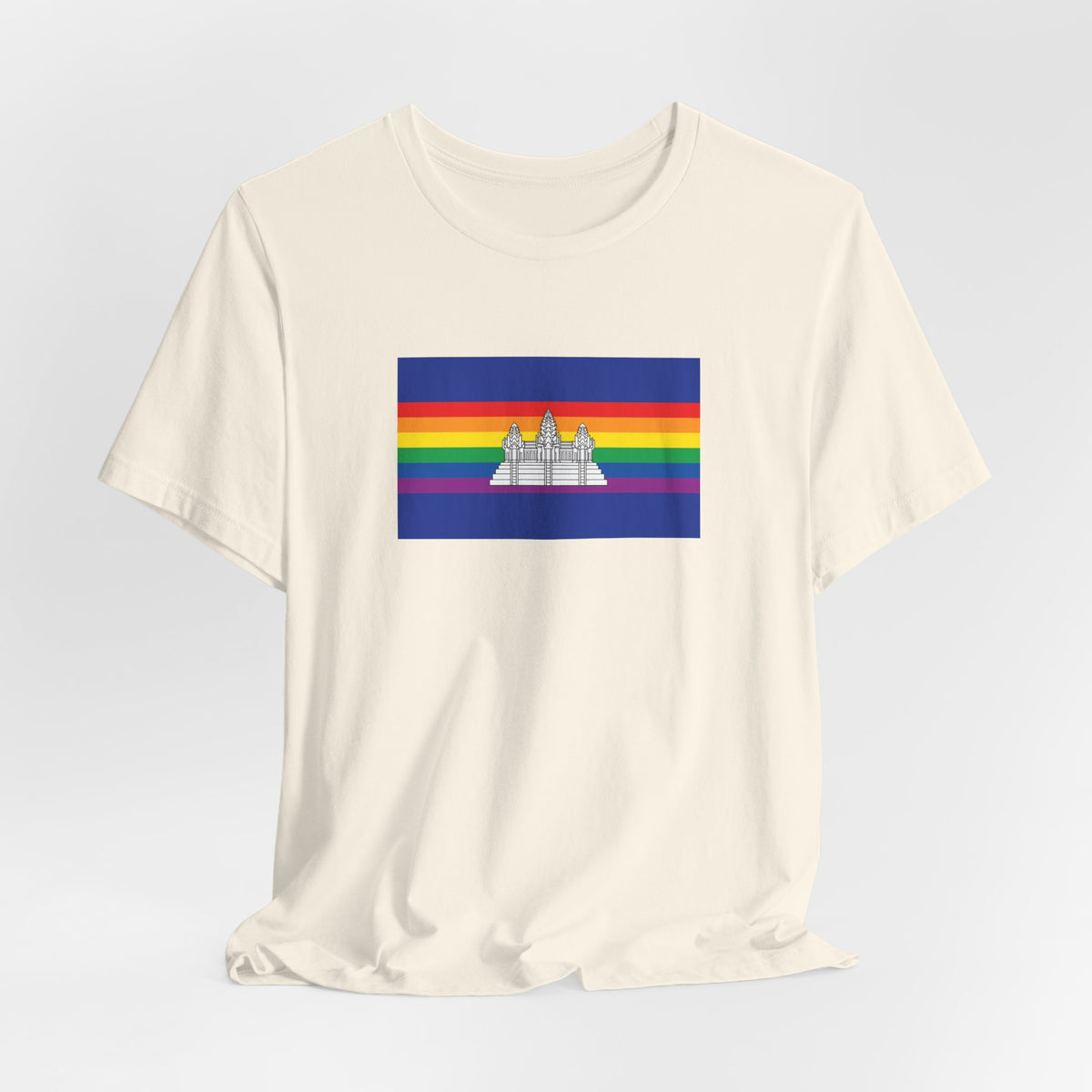 Cambodia Rainbow Pride Flag T-shirt, Several Color Options