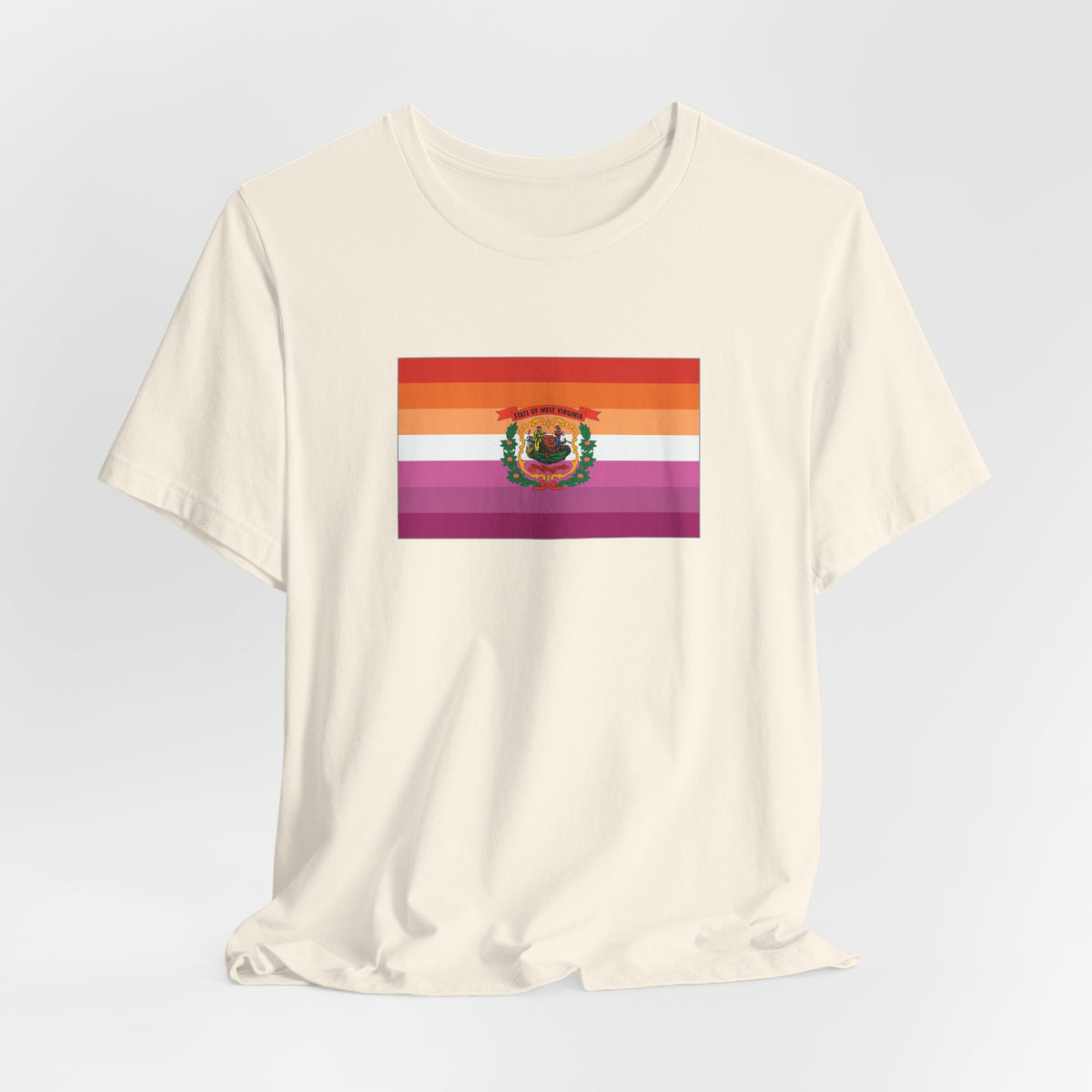 West Virginia Lesbian Pride Flag T-shirt, Several Color Options