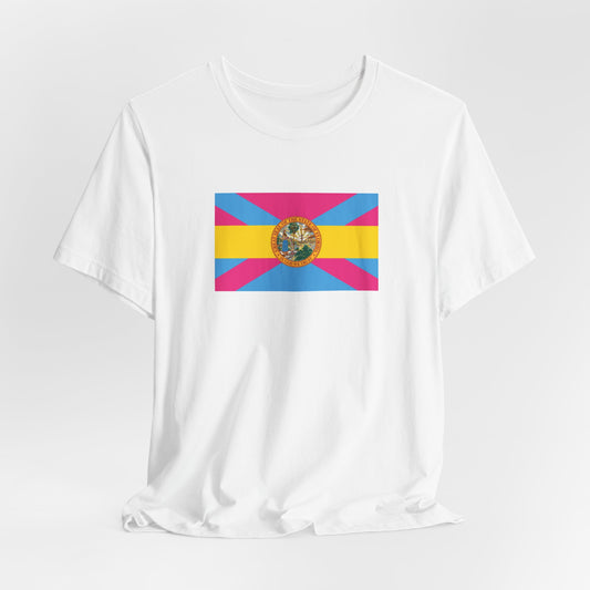 Florida Pansexual Pride Flag T-shirt, Several Color Options