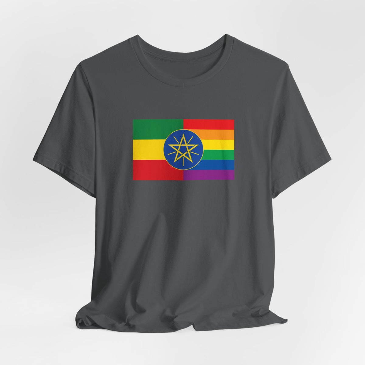 Ethiopia Rainbow Pride Flag T-shirt, Several Color Options