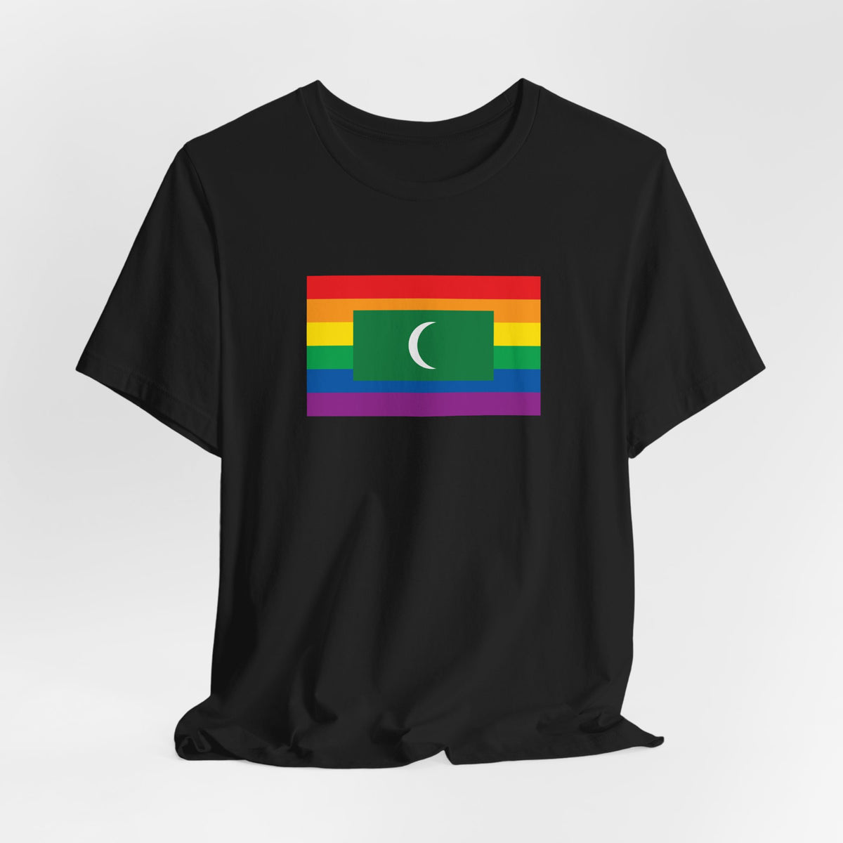 Maldives Rainbow Pride Flag T-shirt, Several Color Options