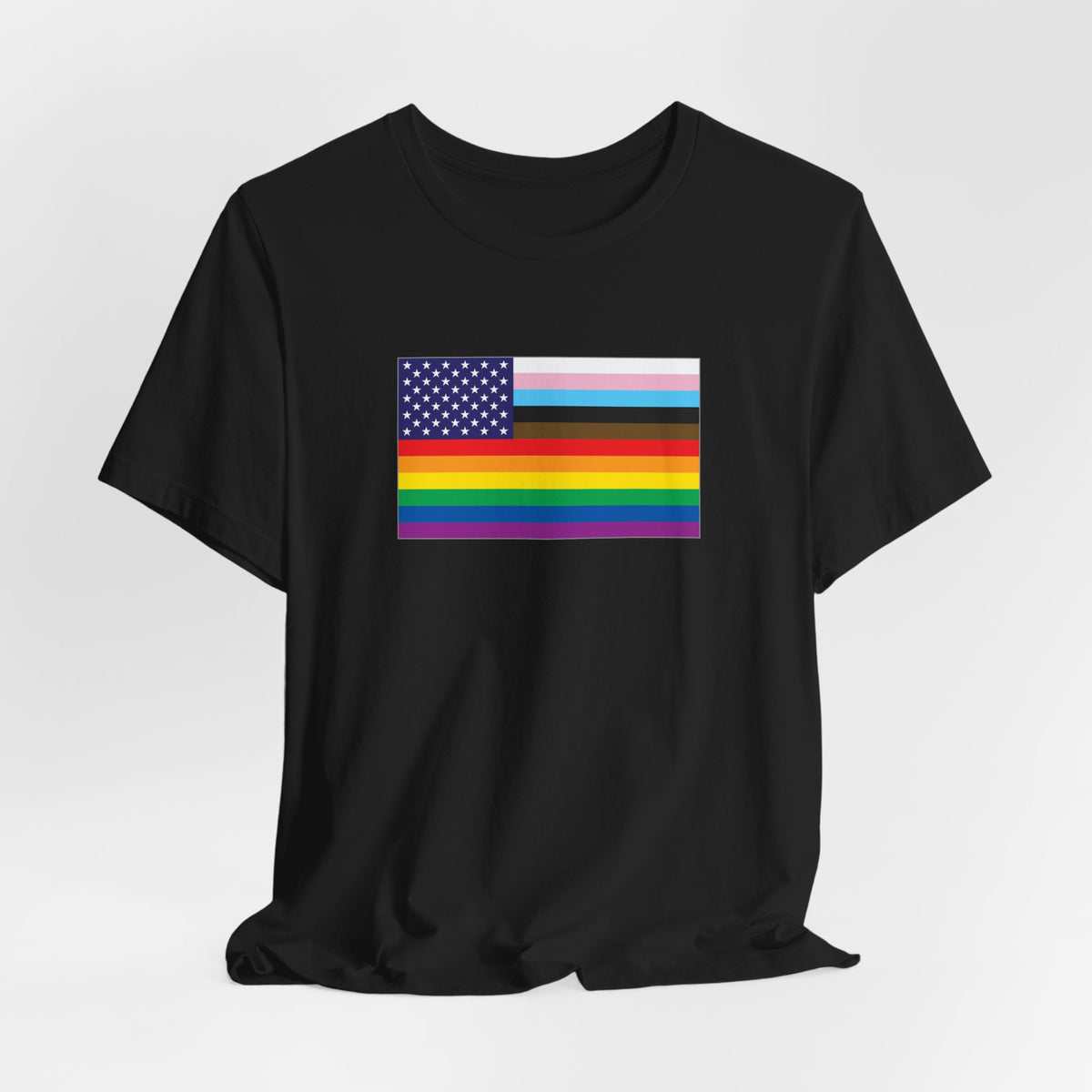 USA Old Glory Stars n Stripes Progress Pride Flag T-shirt, Several Color Options