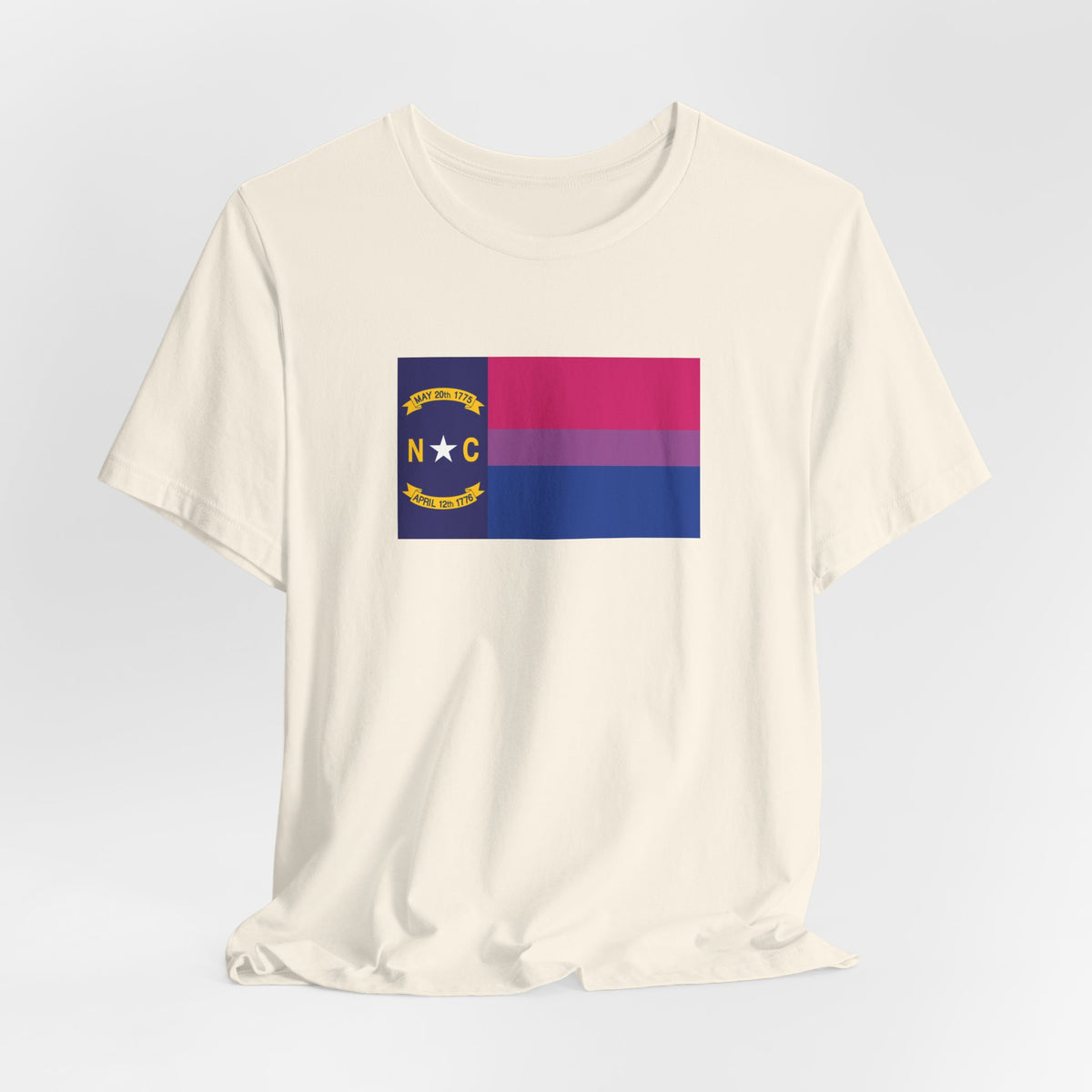 North Carolina Bisexual Pride Flag T-shirt, Several Color Options