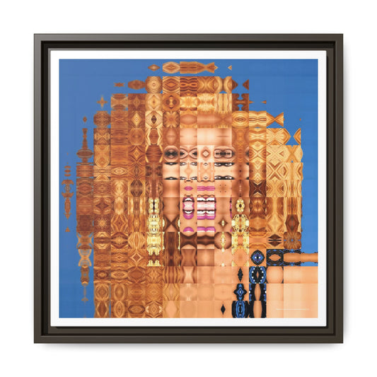 America's Most Iconic Glamazon Drag Queen Abstract Portrait Collage Art, Matte Canvas, Framed (Multi-color options)
