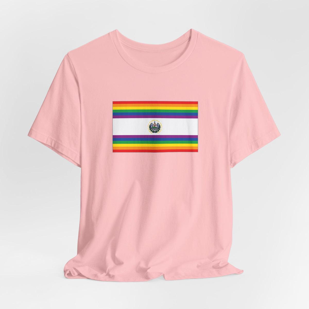 El Salvador Rainbow Pride Flag T-shirt, Several Color Options