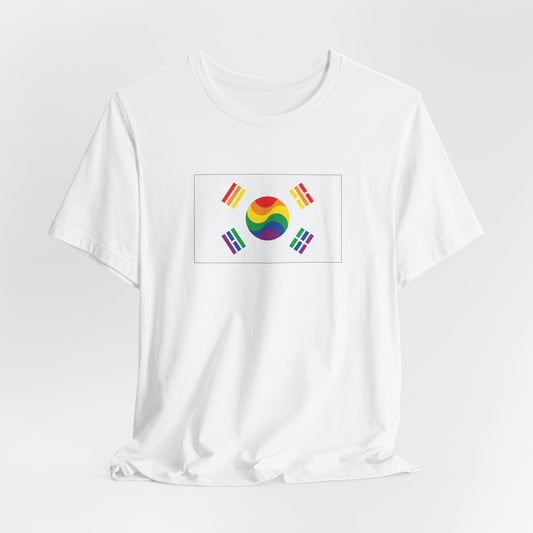 South Korea Rainbow Pride Flag T-shirt, Several Color Options