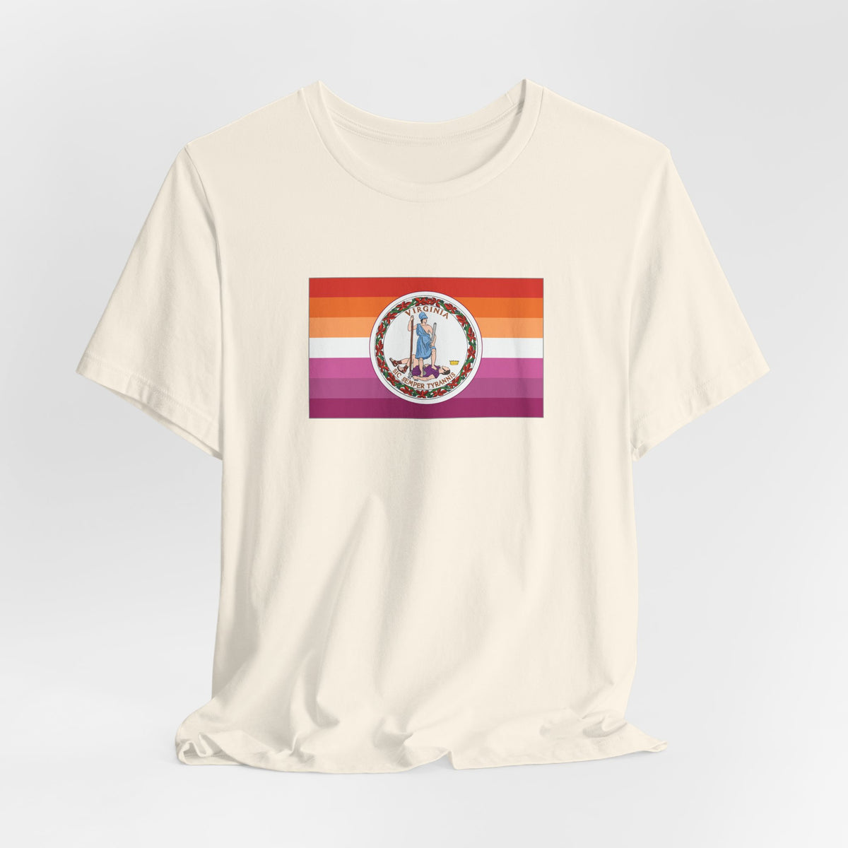 Virginia Lesbian Pride Flag T-shirt, Several Color Options
