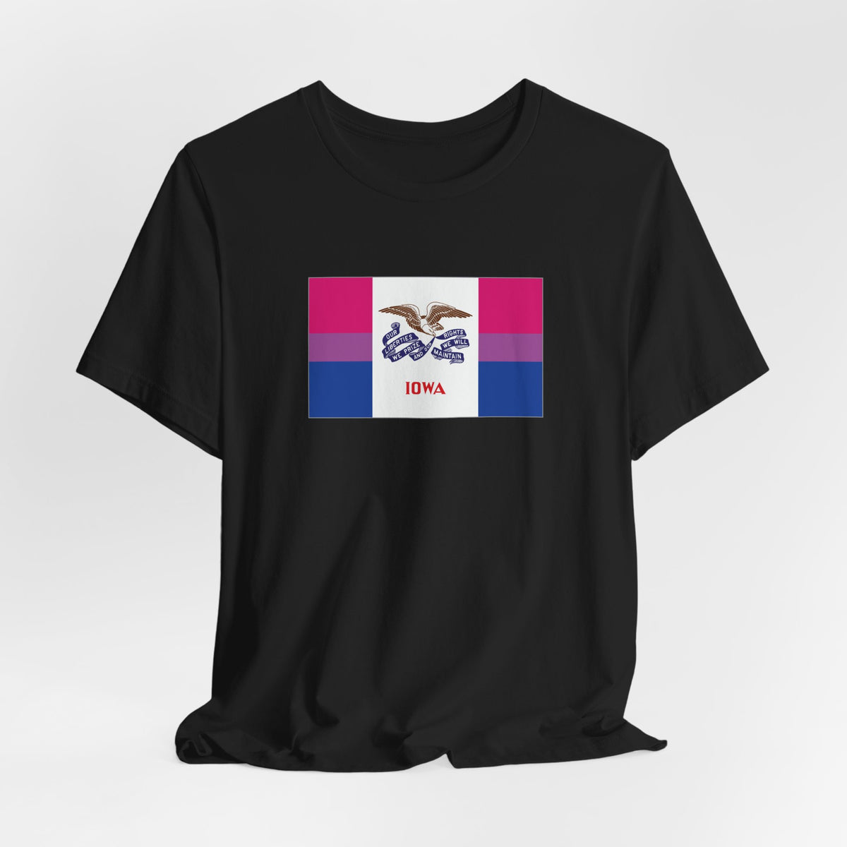 Iowa Bisexual Pride Flag T-shirt, Several Color Options