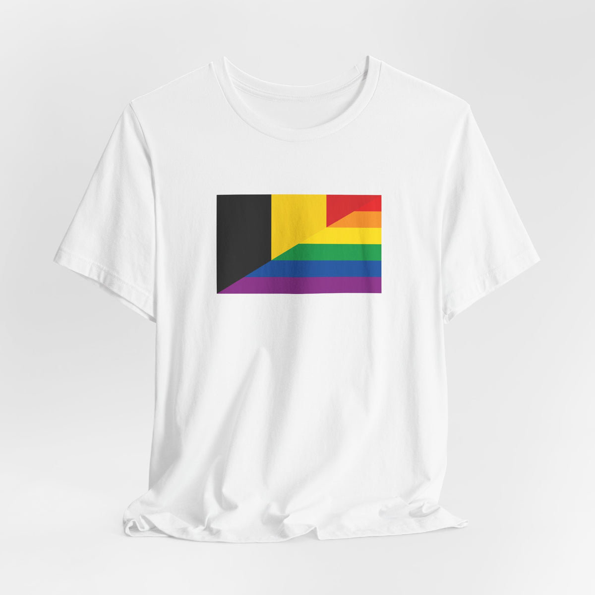 Belgium Rainbow Pride Flag T-shirt, Several Color Options