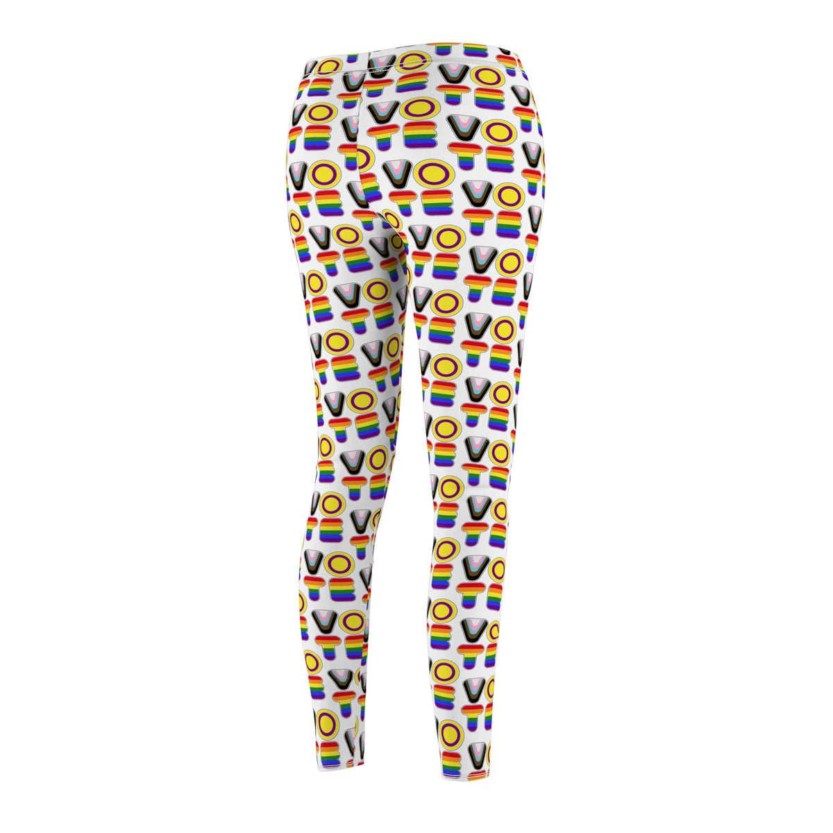 VOTE Leggings - new progress pride deco on white