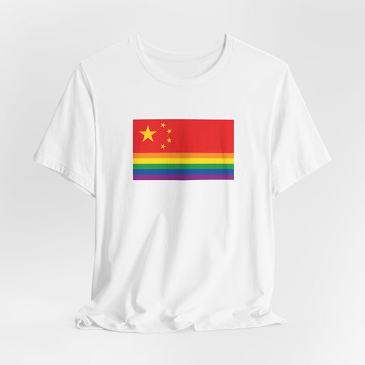 China Rainbow Pride Flag T-shirt, Several Color Options