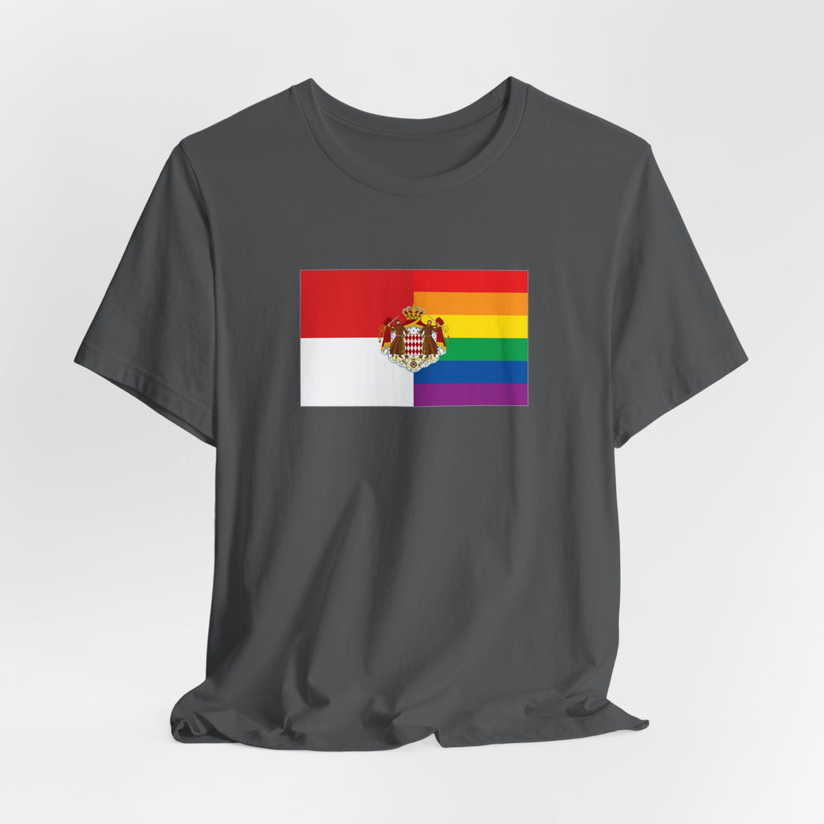 Monaco Rainbow Pride Flag T-shirt, Several Color Options