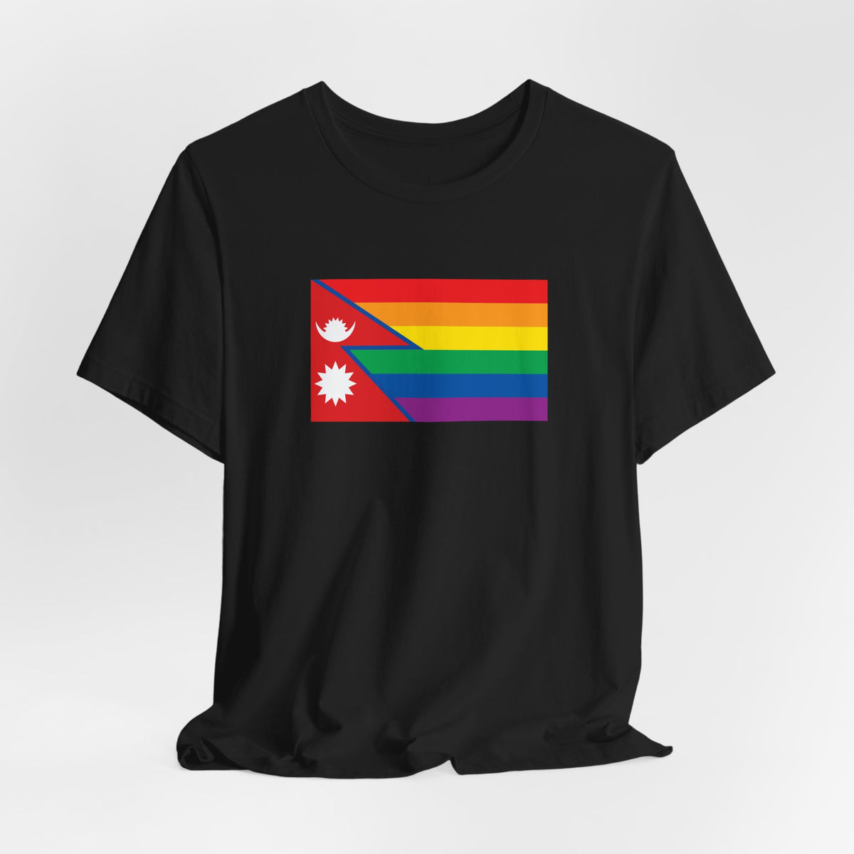 Nepal Rainbow Pride Flag T-shirt, Several Color Options