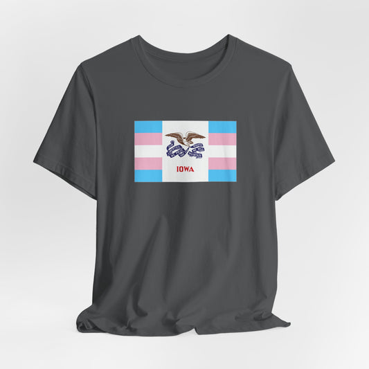 Iowa Transgender Pride Flag T-shirt, Several Color Options