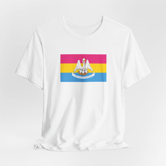 Louisiana Pansexual Pride Flag T-shirt, Several Color Options
