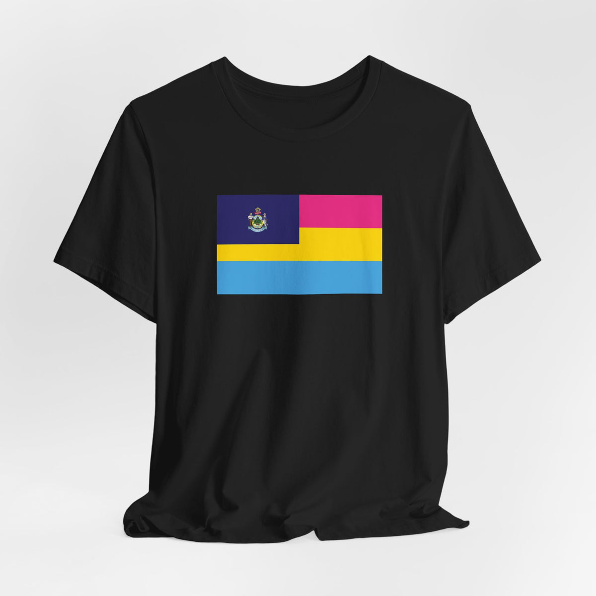 Maine Pansexual Pride Flag T-shirt, Several Color Options