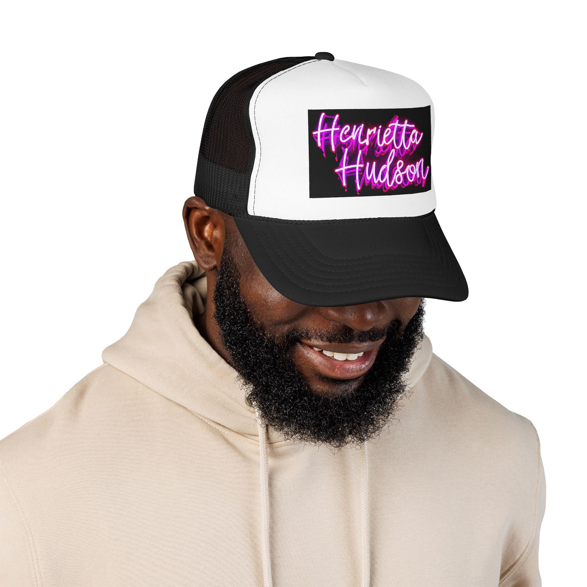 Neon Sign Trucker Cap, Black or Pink