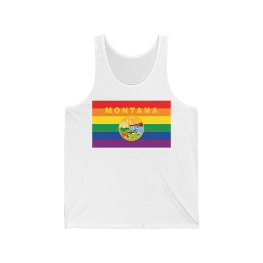 Montana Rainbow Pride Flag Jersey Tank