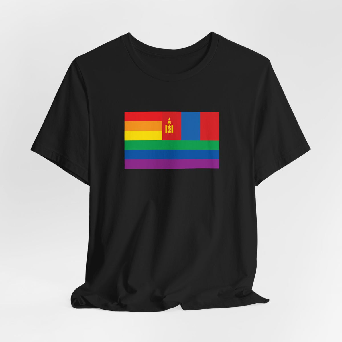 Mongolia Rainbow Pride Flag T-shirt, Several Color Options