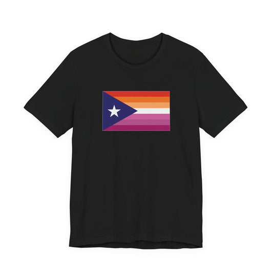 Puerto Rico Lesbian Pride Flag T-shirt, Several Color Options