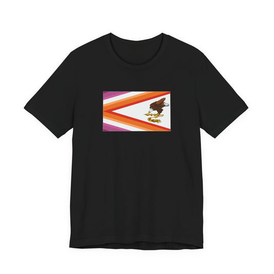 American Samoa Lesbian Pride Flag T-shirt, Several Color Options