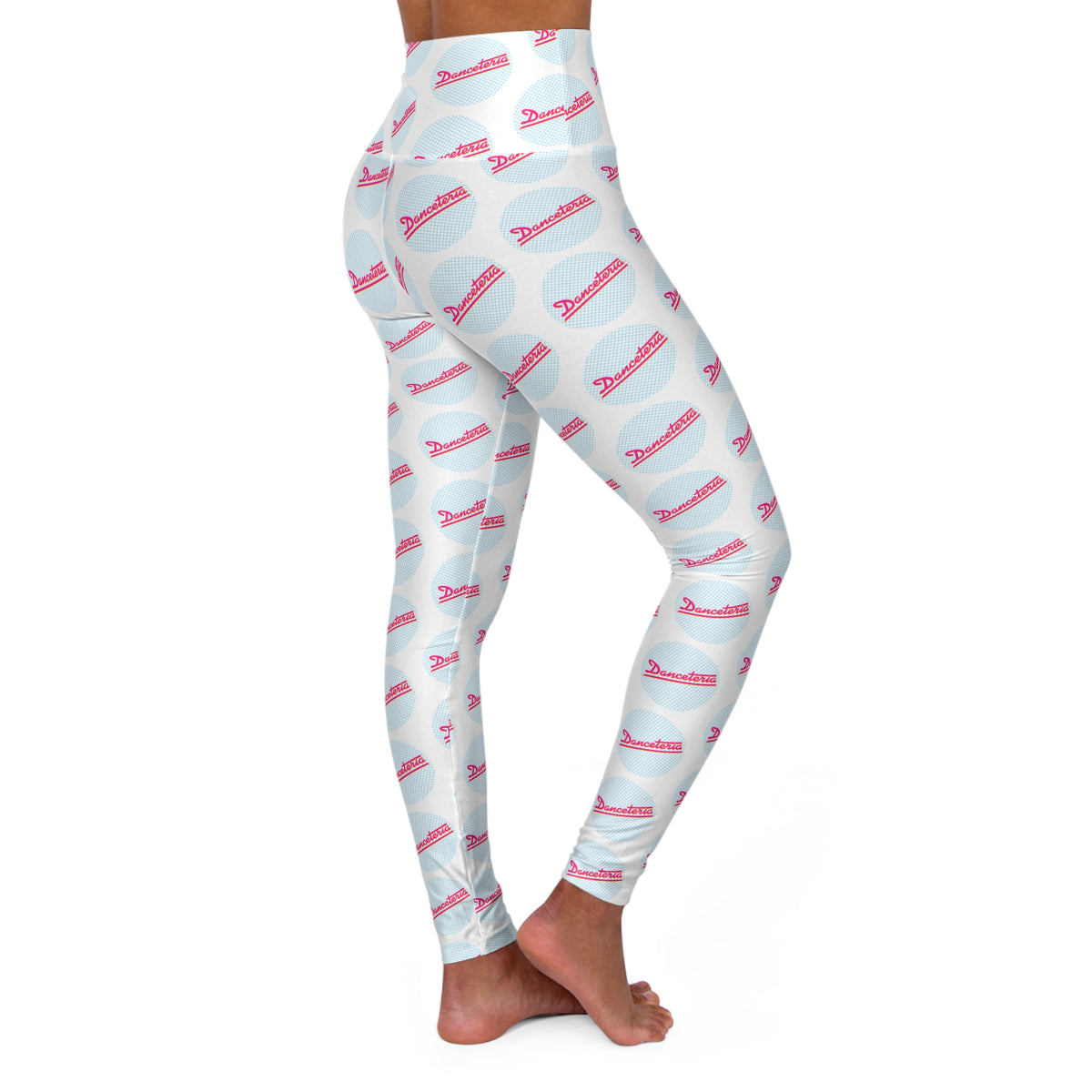 Danceteria High Waisted Yoga Leggings, All Over Print Deco