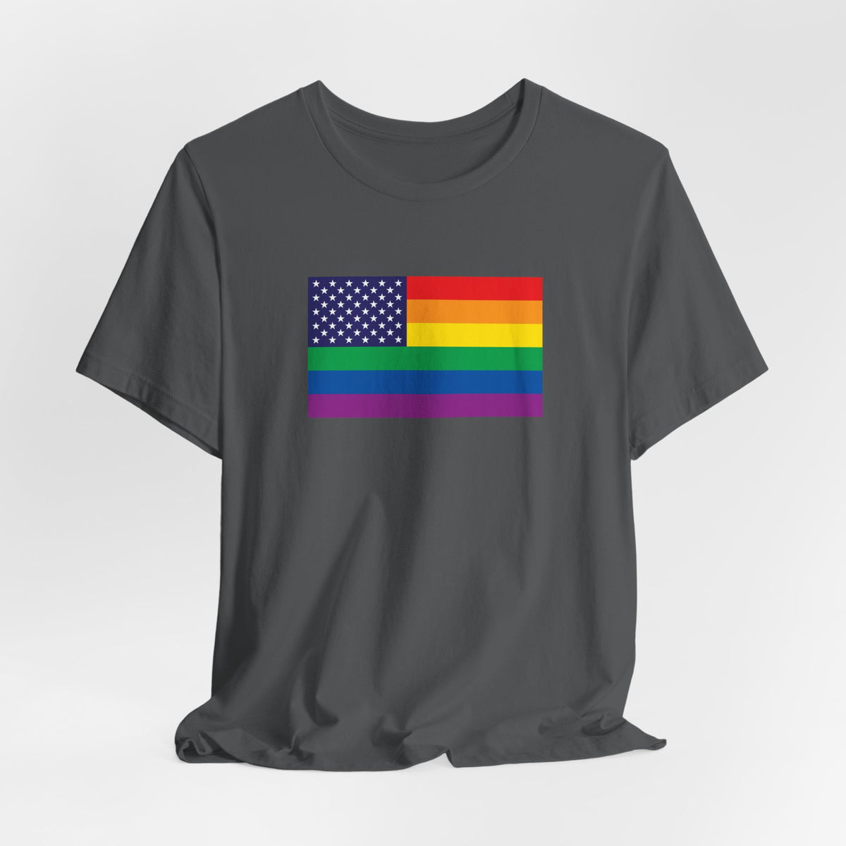 USA Old Glory Stars n Stripes Classic Rainbow Pride Flag T-shirt, Several Color Options