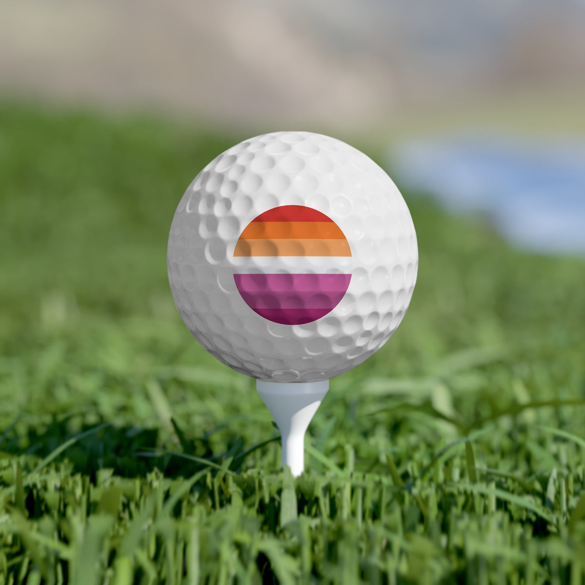 Lesbian Pride Flag Golf Balls, 6pcs