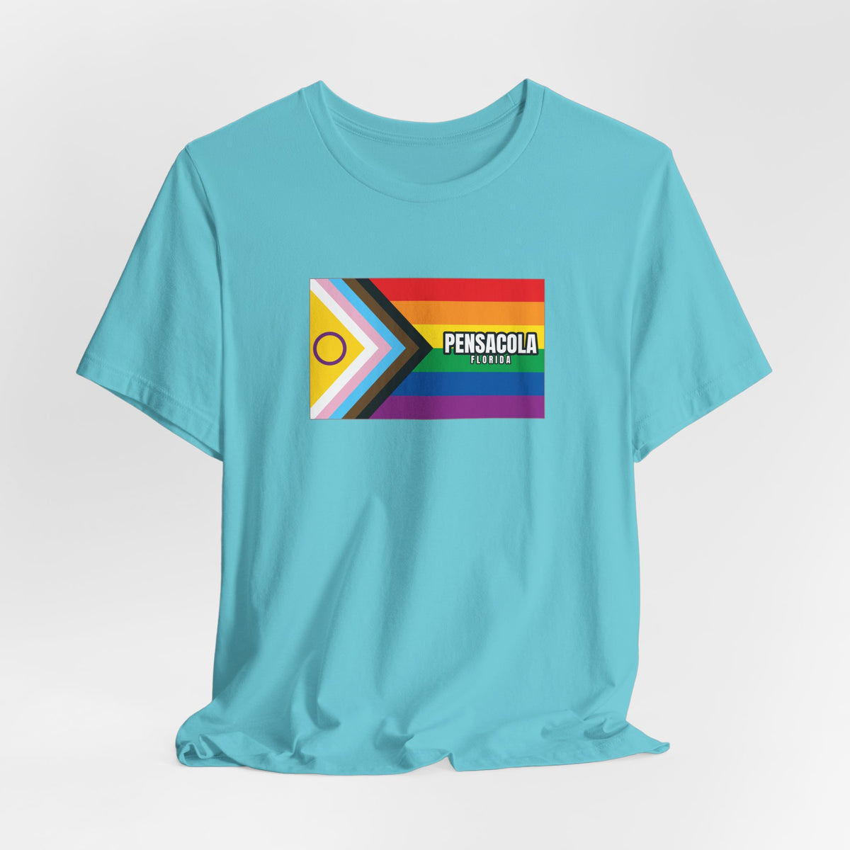 Pensacola, Florida Rainbowland Exclusive Pride Flag T-shirt, Several Color Options