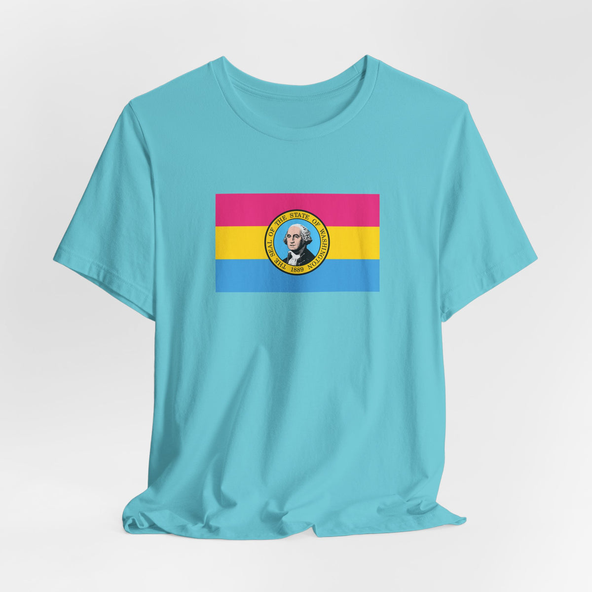 Washington Pansexual Pride Flag T-shirt, Several Color Options