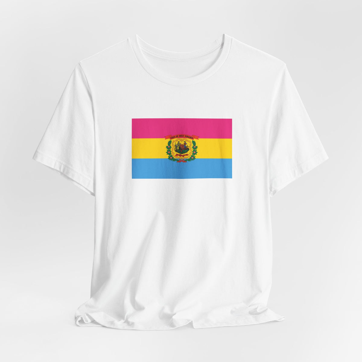 West Virginia Pansexual Pride Flag T-shirt, Several Color Options