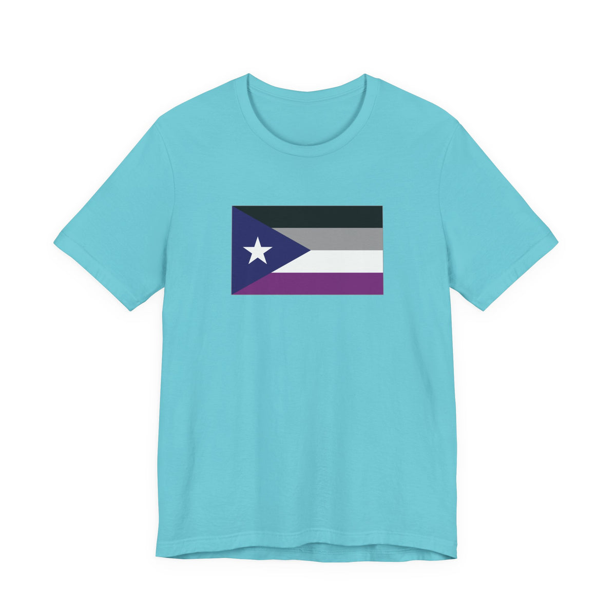 Puerto Rico Asexual Pride Flag T-shirt, Several Color Options
