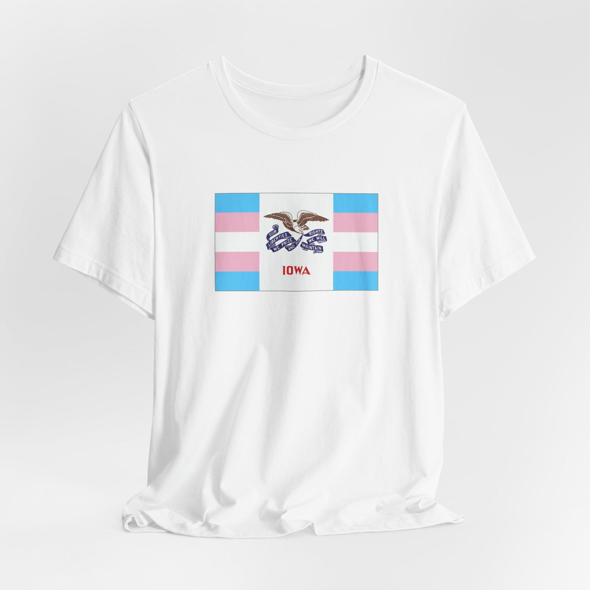 Iowa Transgender Pride Flag T-shirt, Several Color Options