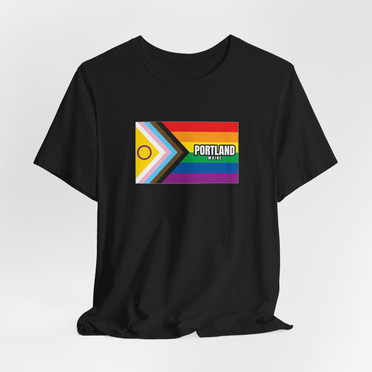 Portland, Maine Rainbowland Exclusive Pride Flag T-shirt, Several Color Options