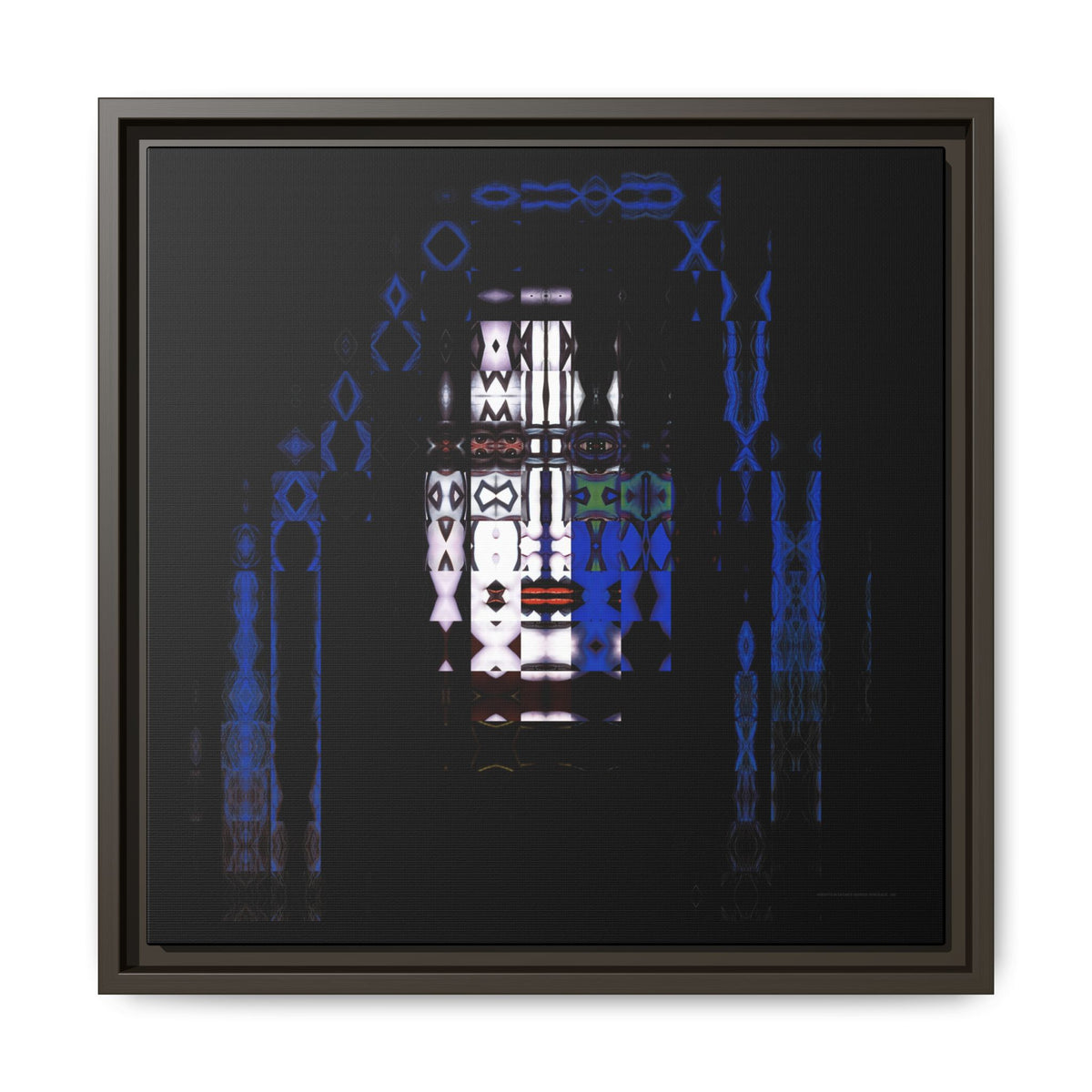 Knights In Satan's Service, SpaceAce Abstract Portrait Collage Art, Matte Canvas, Framed (Multi-color options)