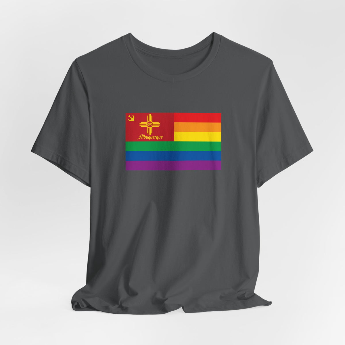 Albuquerque, New Mexico Rainbow Pride Flag T-shirt, Several Color Options