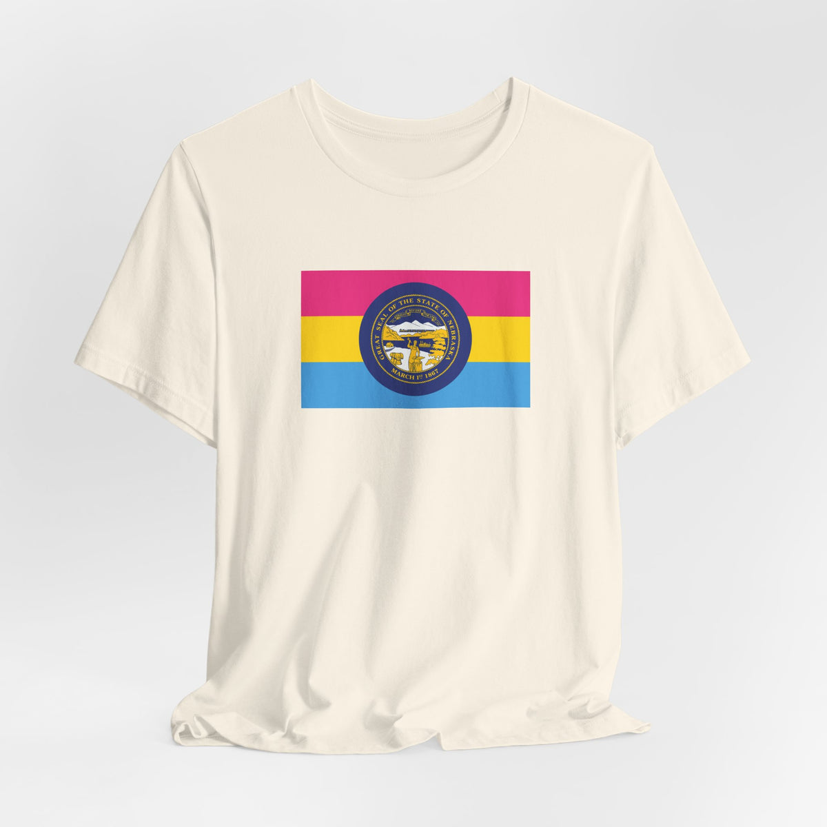 Nebraska Pansexual Pride Flag T-shirt, Several Color Options