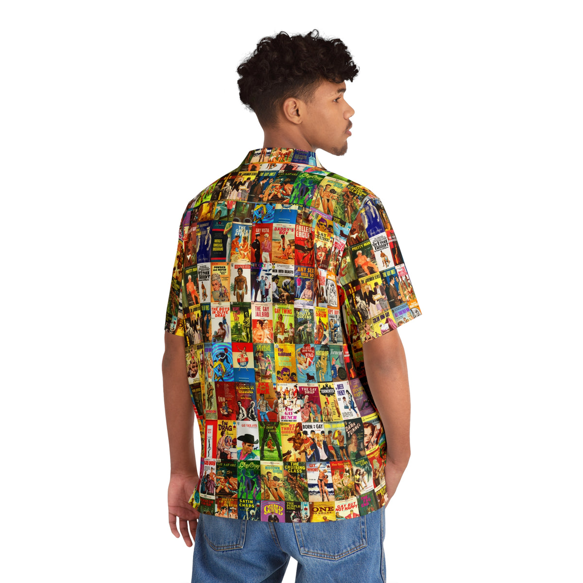 Mid-Century Gay Pulp Fiction Hawaiian Style Shirt