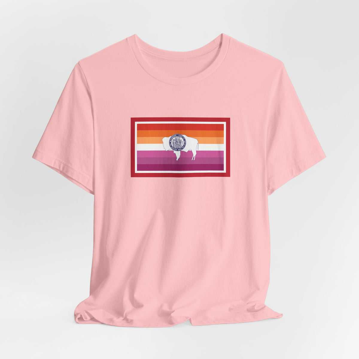 Wyoming Lesbian Pride Flag T-shirt, Several Color Options