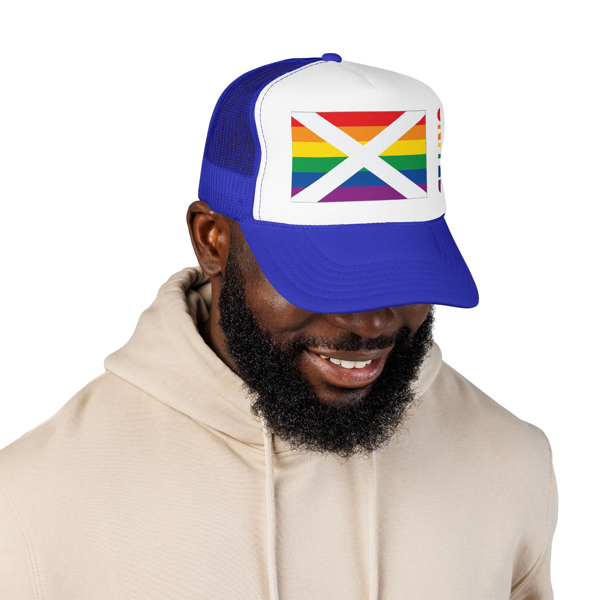 Alabama Rainbow Pride Flag "UNITED" Printed Foam Trucker Hat, Several Color Options