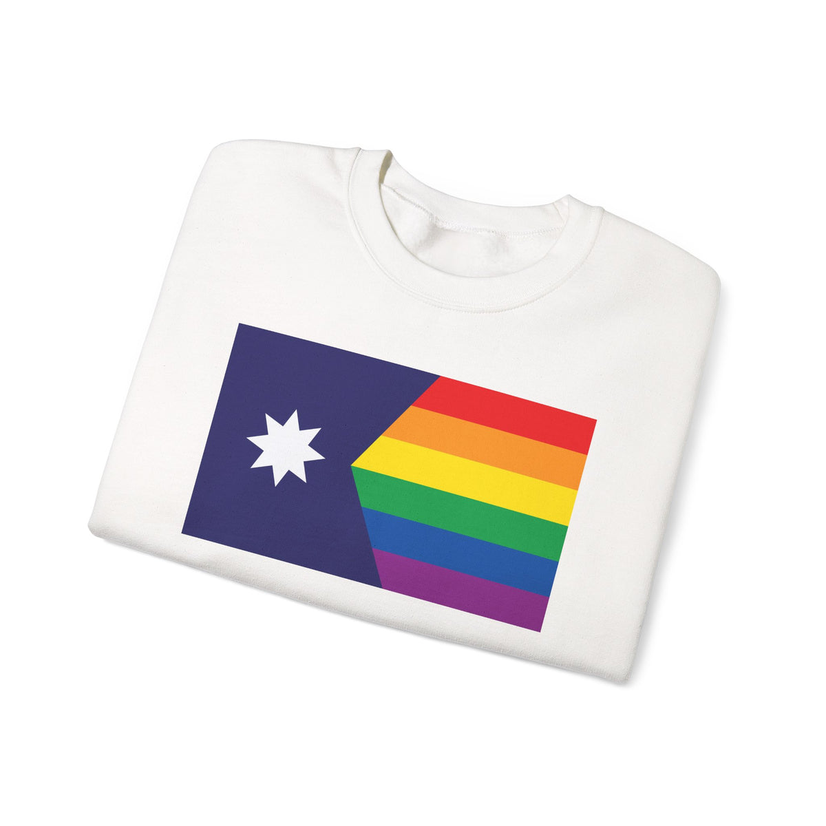 Minnesota Rainbow Pride Flag Unisex Crewneck Sweatshirt, White, Black or Light Pink