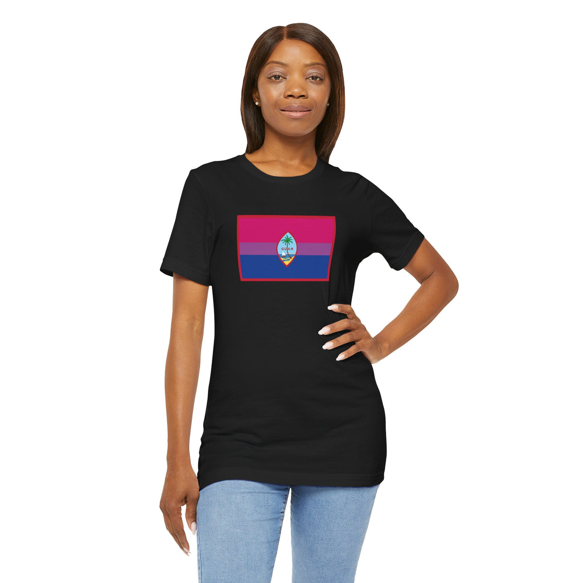 Guam Bisexual Pride Flag T-shirt, Several Color Options