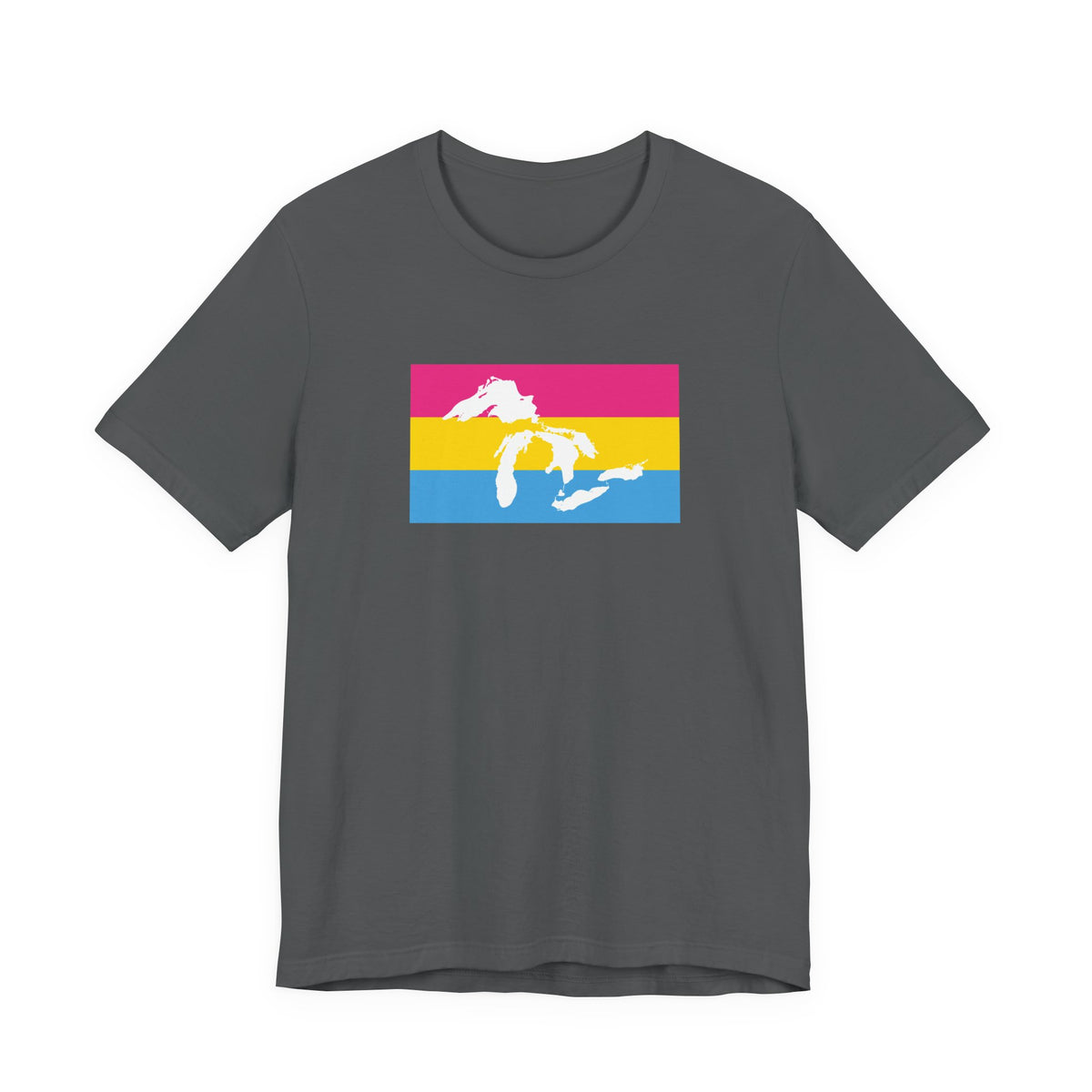 Great Lakes Region Pansexual Pride Flag T-shirt, Several Color Options