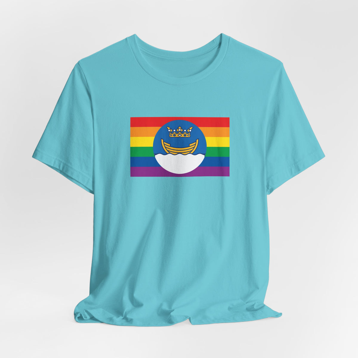 Helsinki, Finland Rainbow Pride Flag T-shirt, Several Color Options