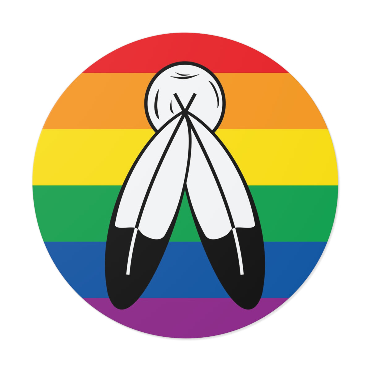 Two-Spirit Rainbow Pride Flag Vinyl Stickers